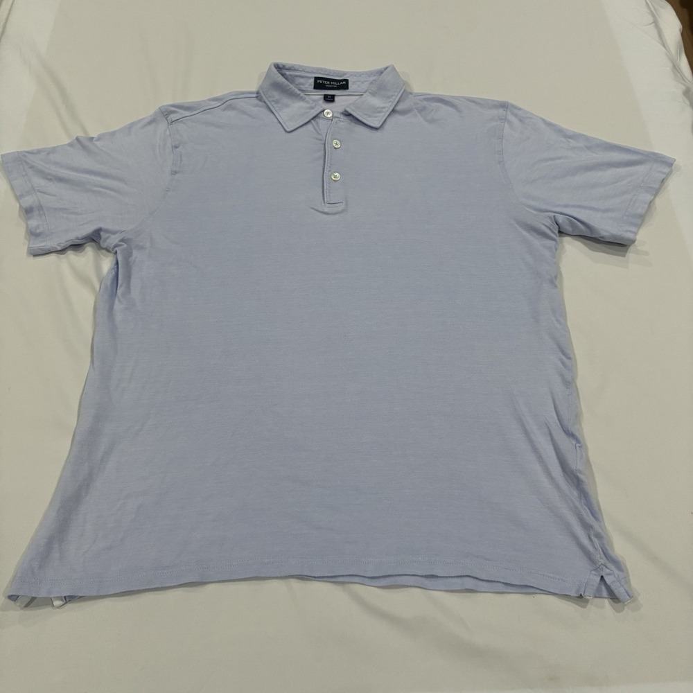 Peter Millar Ladies Blue‎ Golf Polo Size Medium with Sun Protection Golf Tennis
